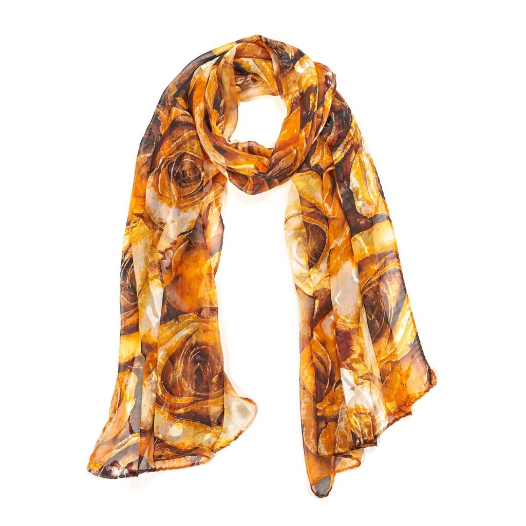 Googette Silk Scarf Brown510613101102202 1