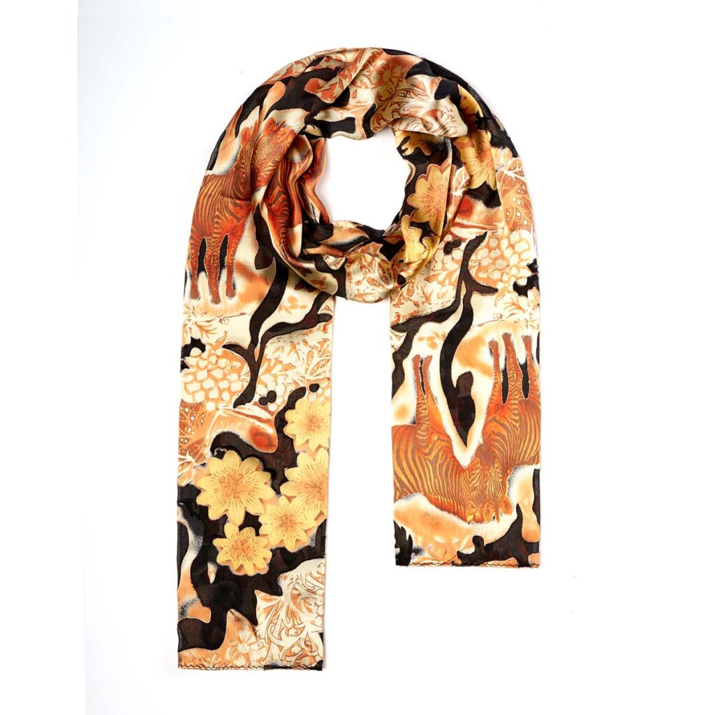 Googette Silk Scarf Brown510613102104202 1