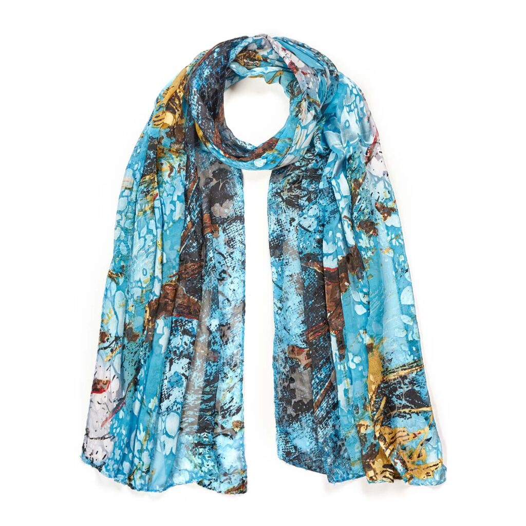 Googette Silk Scarf Blue 510613102606202 1