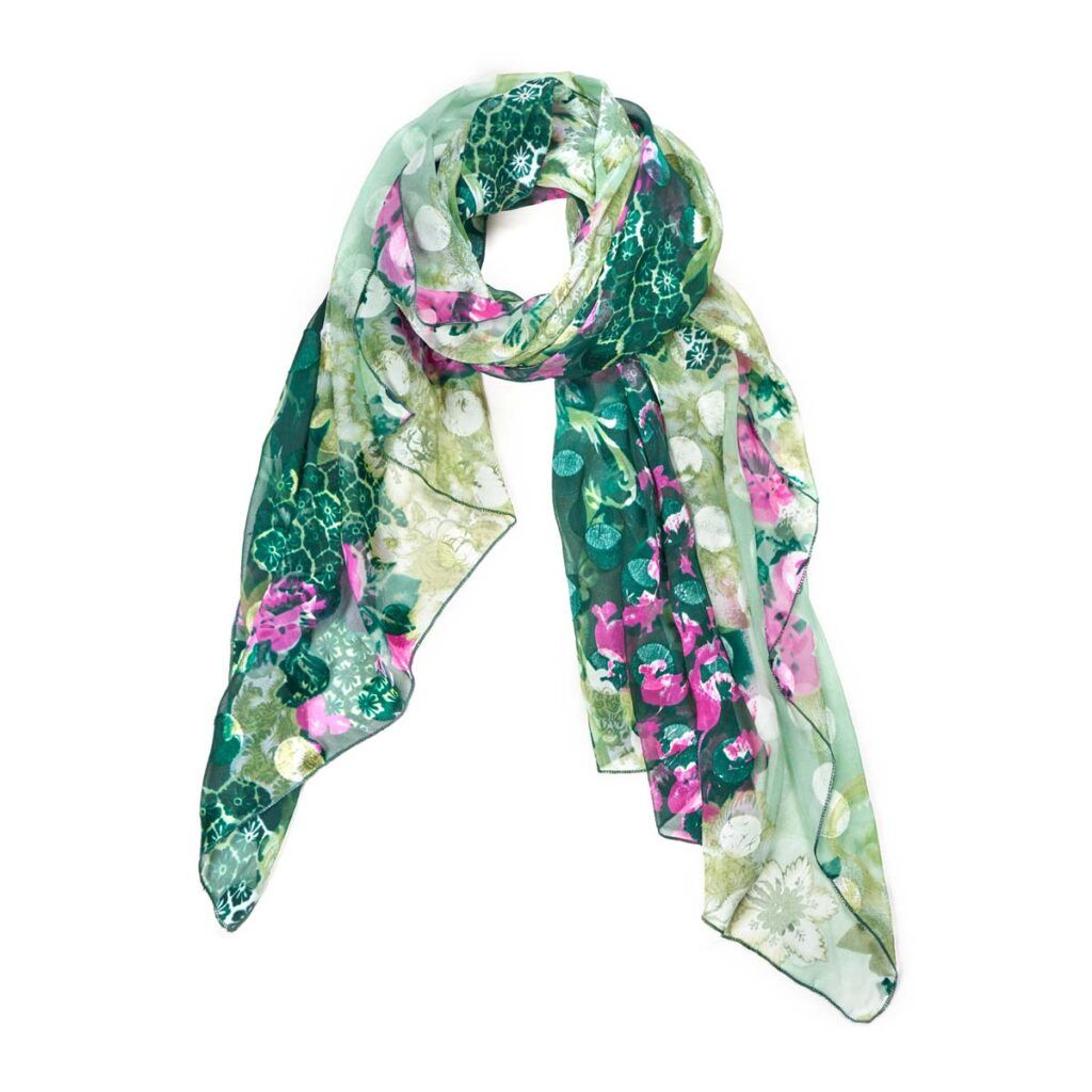 Googette Silk Scarf Green 510613101502202 1