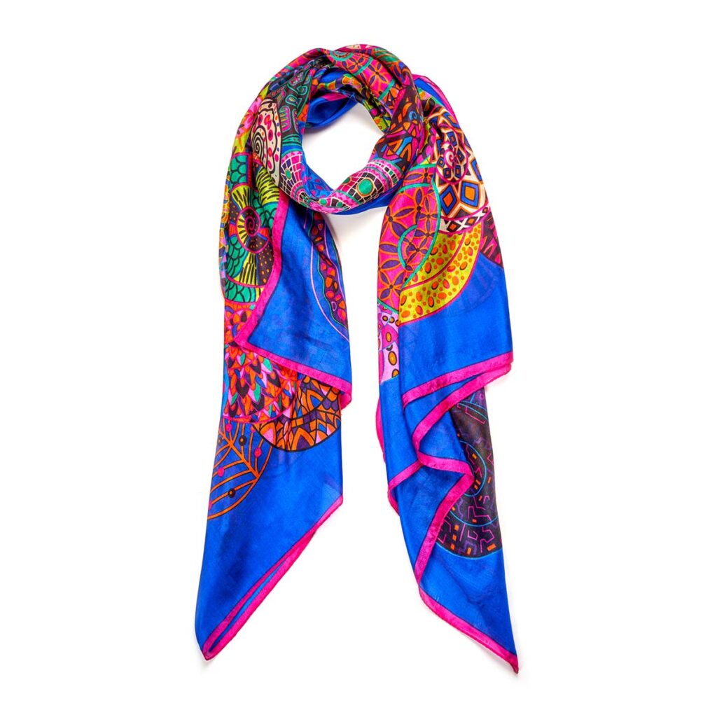 Habutai Silk Scarf Blue 510614132603202 1
