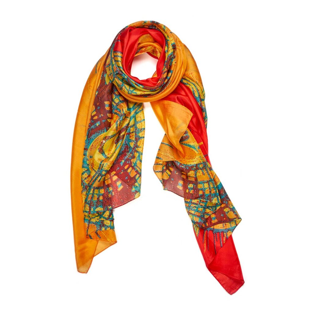 Habutai Silk Scarf Red 510614132202202 1
