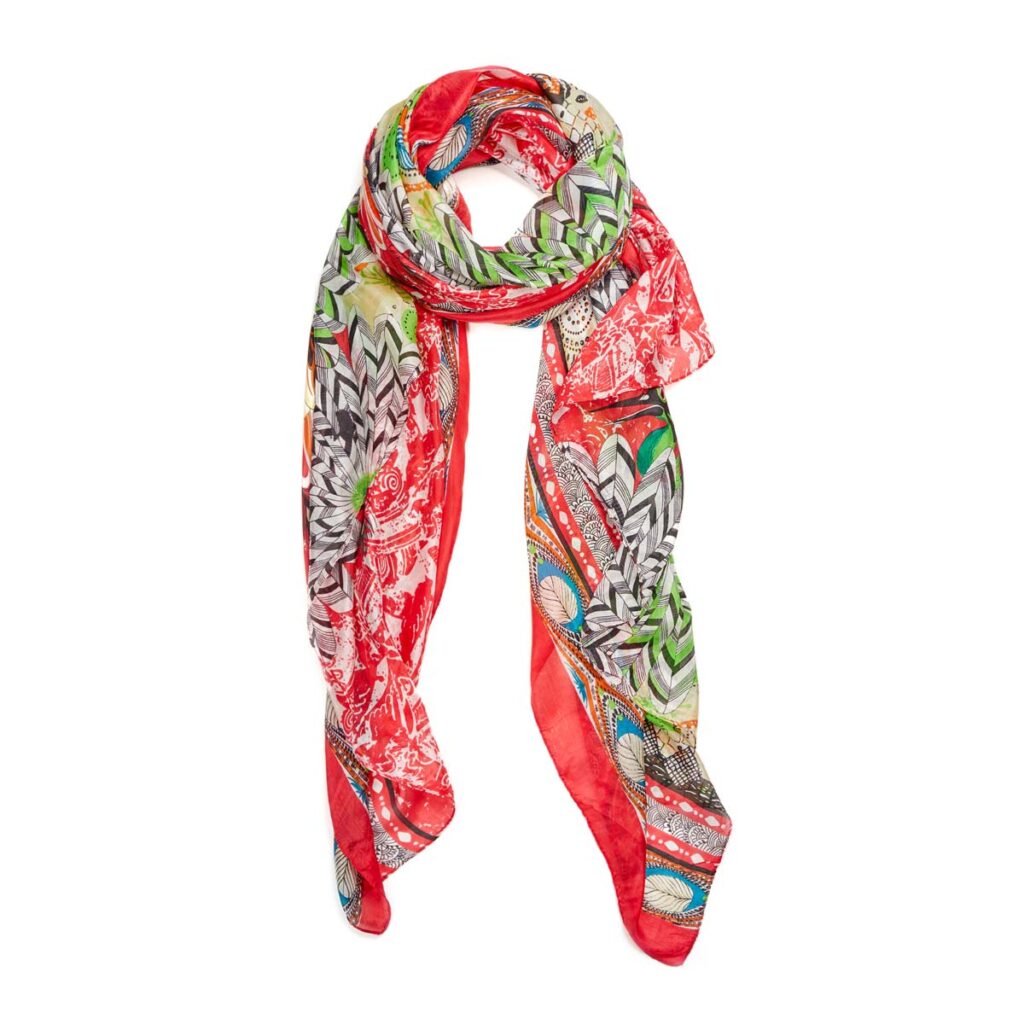 Habutai Silk Scarf Red 510614132203202 1